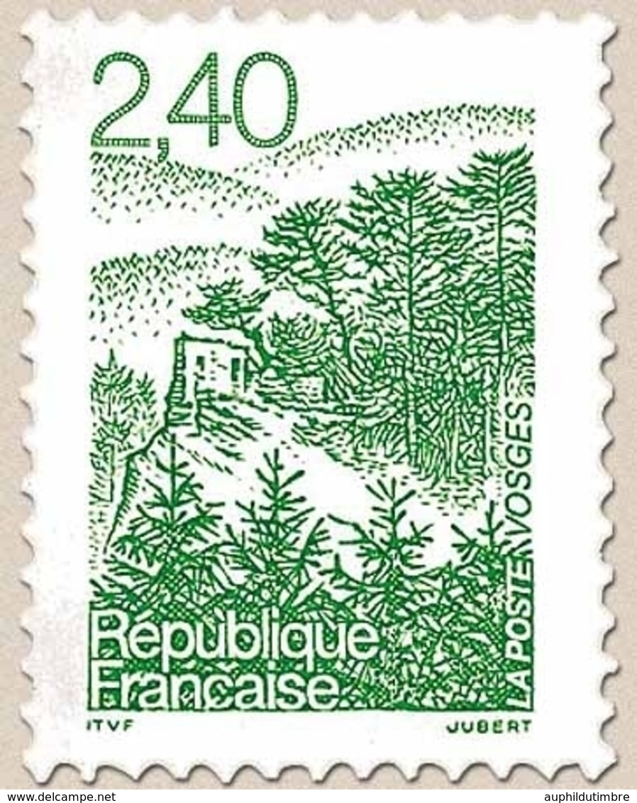 Série Courante. Les Régions Françaises (Vosges) 2f.40 Vert Y2950 - Unused Stamps