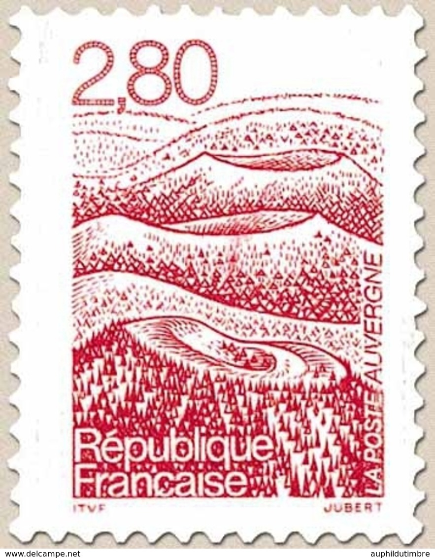 Série Courante. Les Régions Françaises (Auvergne) 2f.80 Rouge Y2951 - Ongebruikt