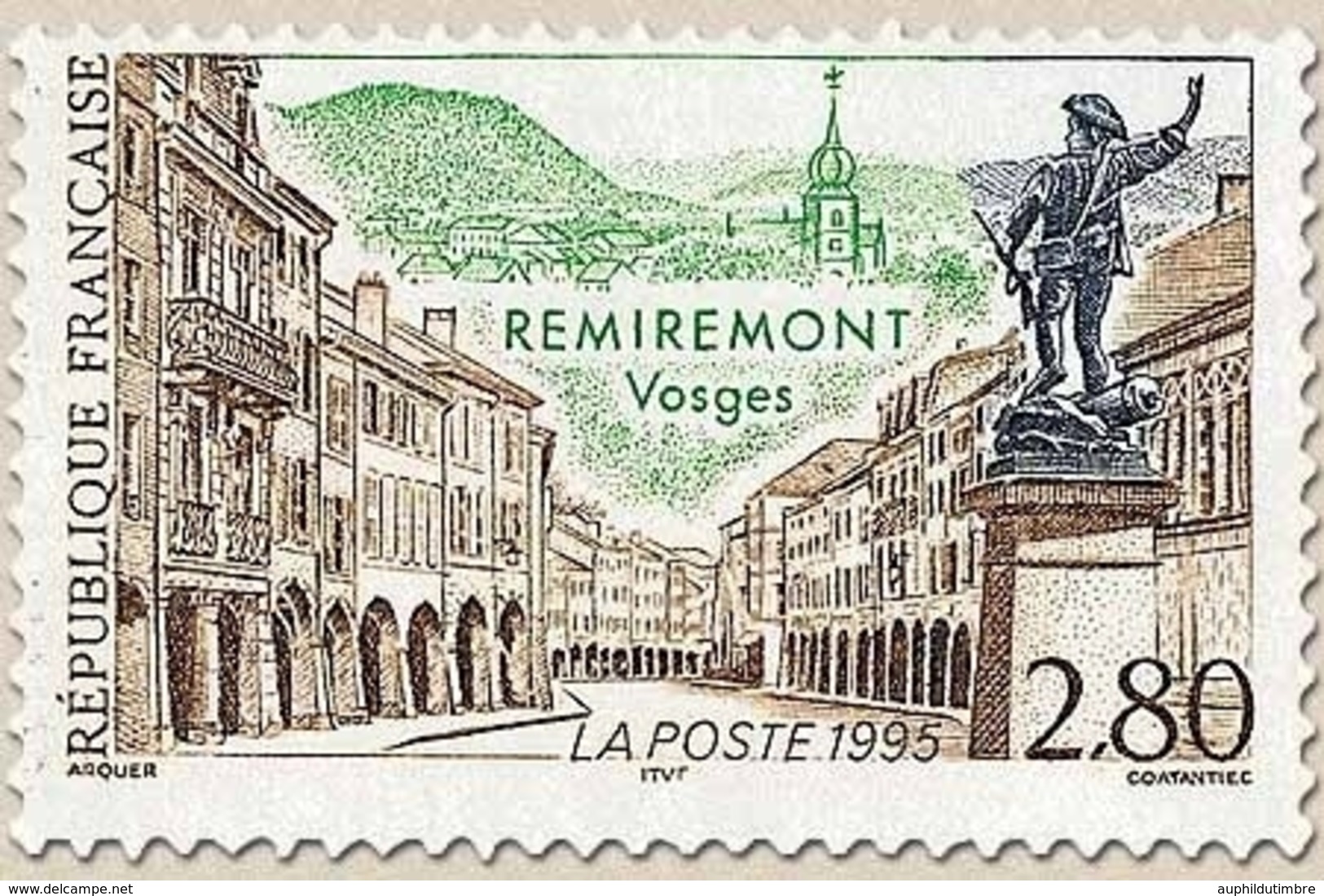 Série Touristique. Remiremont (Vosges)  2f.80 Bleu, Brun Et Vert Y2955 - Unused Stamps