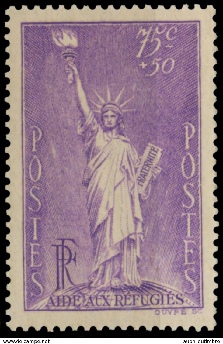 Au Profit Des Réfugiés Politiques. Statue De La Liberté, Frédéric-Auguste Bartholdi 75c. + 50c. Neuf Luxe ** Y309 - Unused Stamps