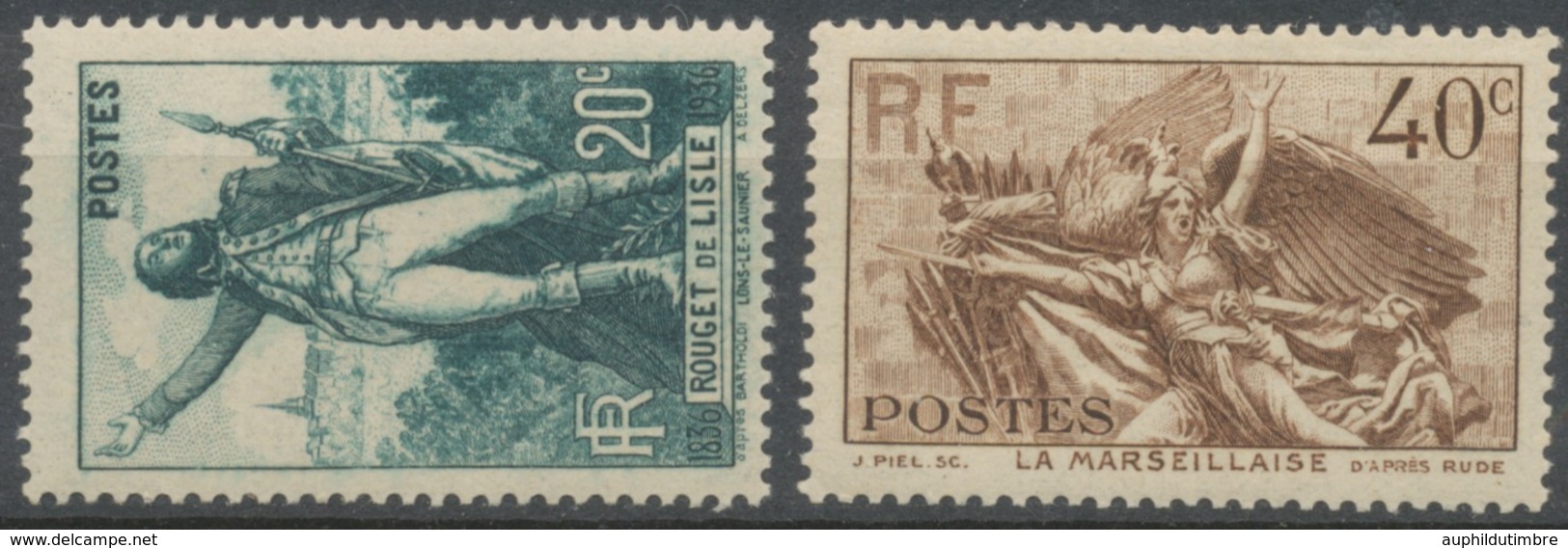 Centenaire De La Mort De Claude Rouget De Lisle (1760-1836). N°314 à 315 Neuf Luxe ** Y315S - Unused Stamps