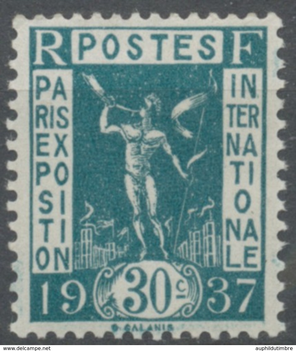 Propagande Pour L'Exposition Internationale De Paris, 1937. 30c. Vert-bleu Neuf Luxe ** Y323 - Unused Stamps