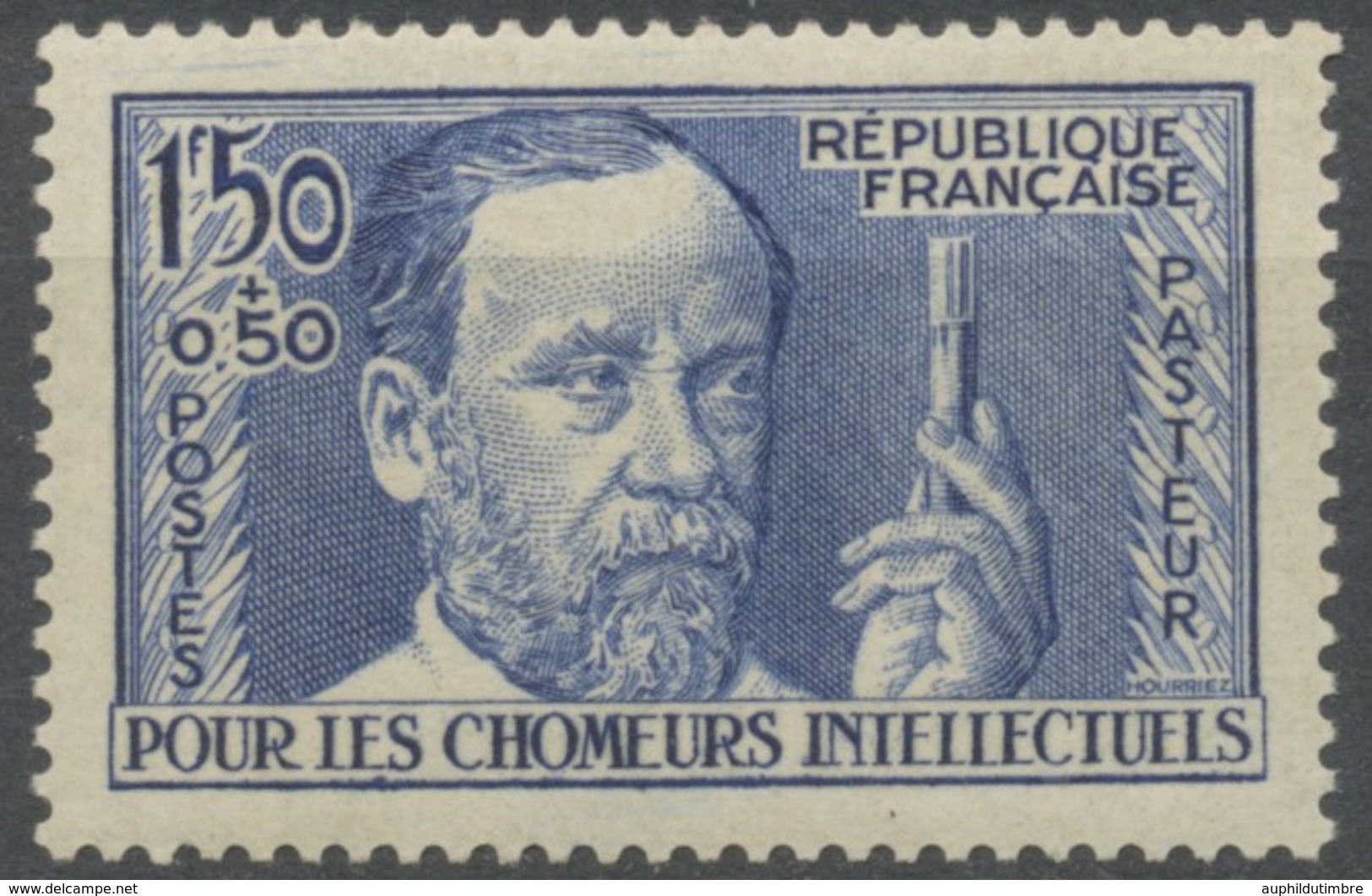 Au Profit Des Chômeurs Intellectuels. Louis Pasteur (1822-1895). 1f.50 + 50c. Outremer Neuf Luxe ** Y333 - Unused Stamps