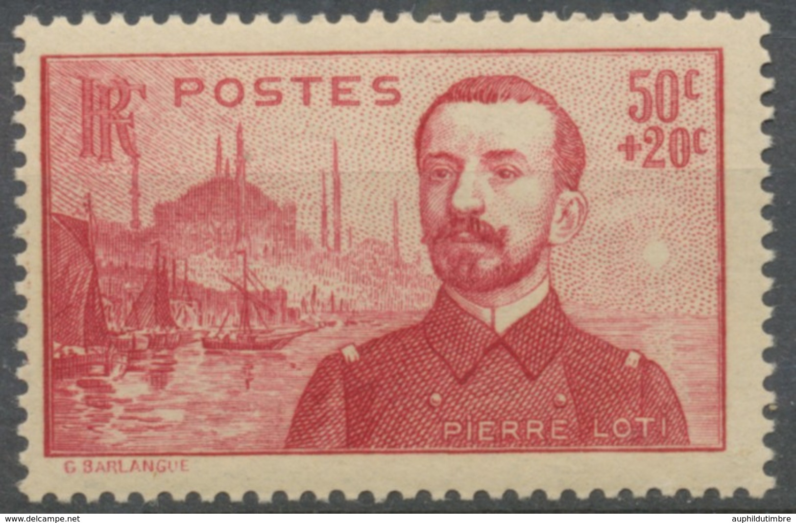 Pour Le Fonds D'érection D'un Monument à Pierre Loti, Constantinople. 50c. + 20c. Rose Carminé Neuf Luxe ** Y353 - Unused Stamps