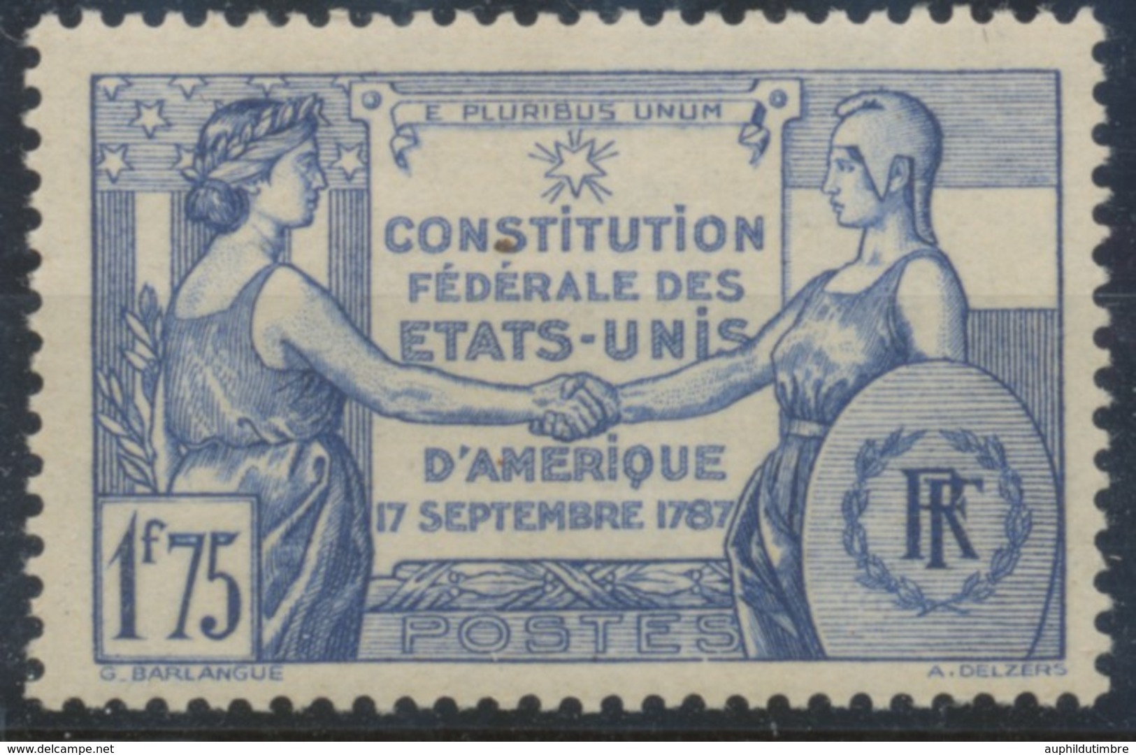 Sesquicentenaire De La Constitution Des Etats-Unis. 1f.75 Outremer Neuf Luxe ** Y357 - Neufs