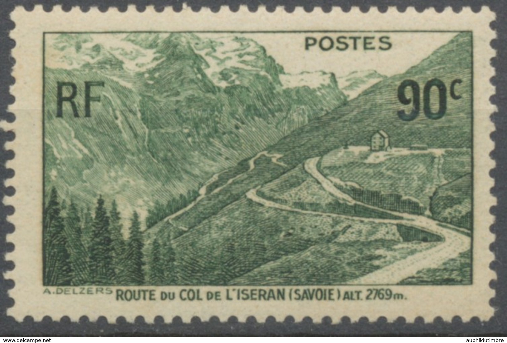 Ouverture De La Route Du Col De L'Iseran. 90c. Vert Foncé Neuf Luxe ** Y358 - Unused Stamps