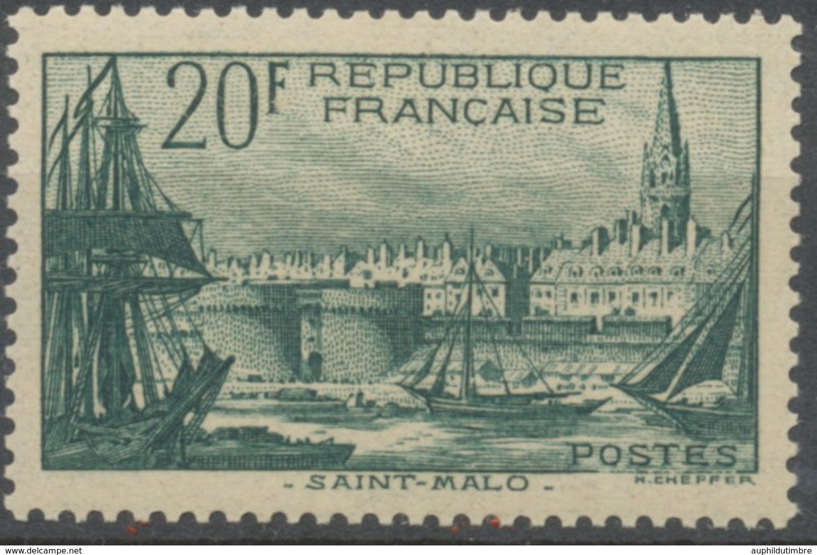 Sites Et Monuments. Port De Saint-Malo. 20f. Vert Foncé Neuf Luxe ** Y394 - Unused Stamps