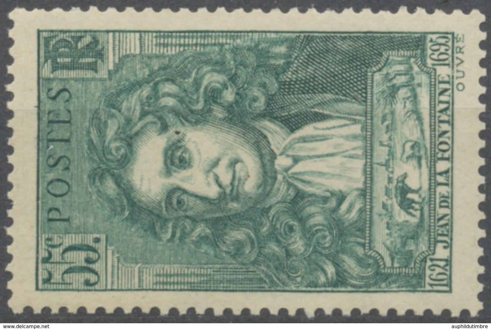 En L'honneur Du Fabuliste Jean De La Fontaine (1621-1695) Scène Du Loup Et De L'agneau. 55c. Vert Neuf Luxe ** Y397 - Unused Stamps