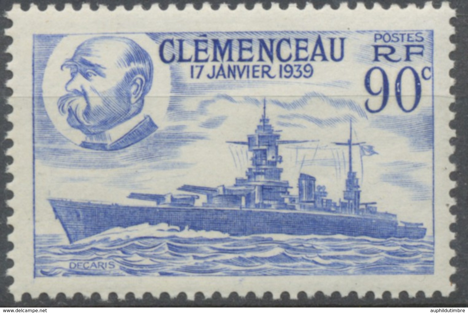 Mise Sur Cale Du Cuirassé "Clemenceau". 90c. Outremer Neuf Luxe ** Y425 - Unused Stamps