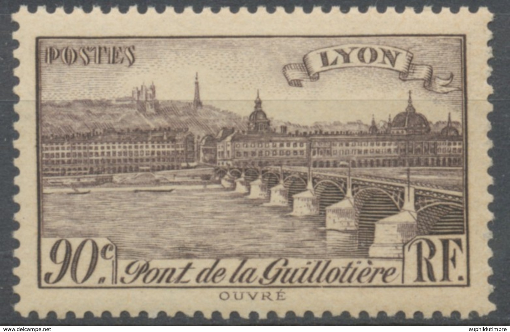 Sites Et Paysages. Pont De La Guillotière, à Lyon. 90c. Brun-violet Neuf Luxe ** Y450 - Ungebraucht