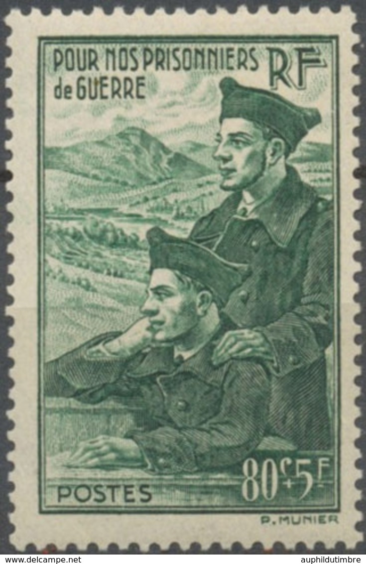 Au Profit Des Prisonniers De Guerre. 80c. + 5f. Vert Neuf Luxe ** Y474 - Unused Stamps