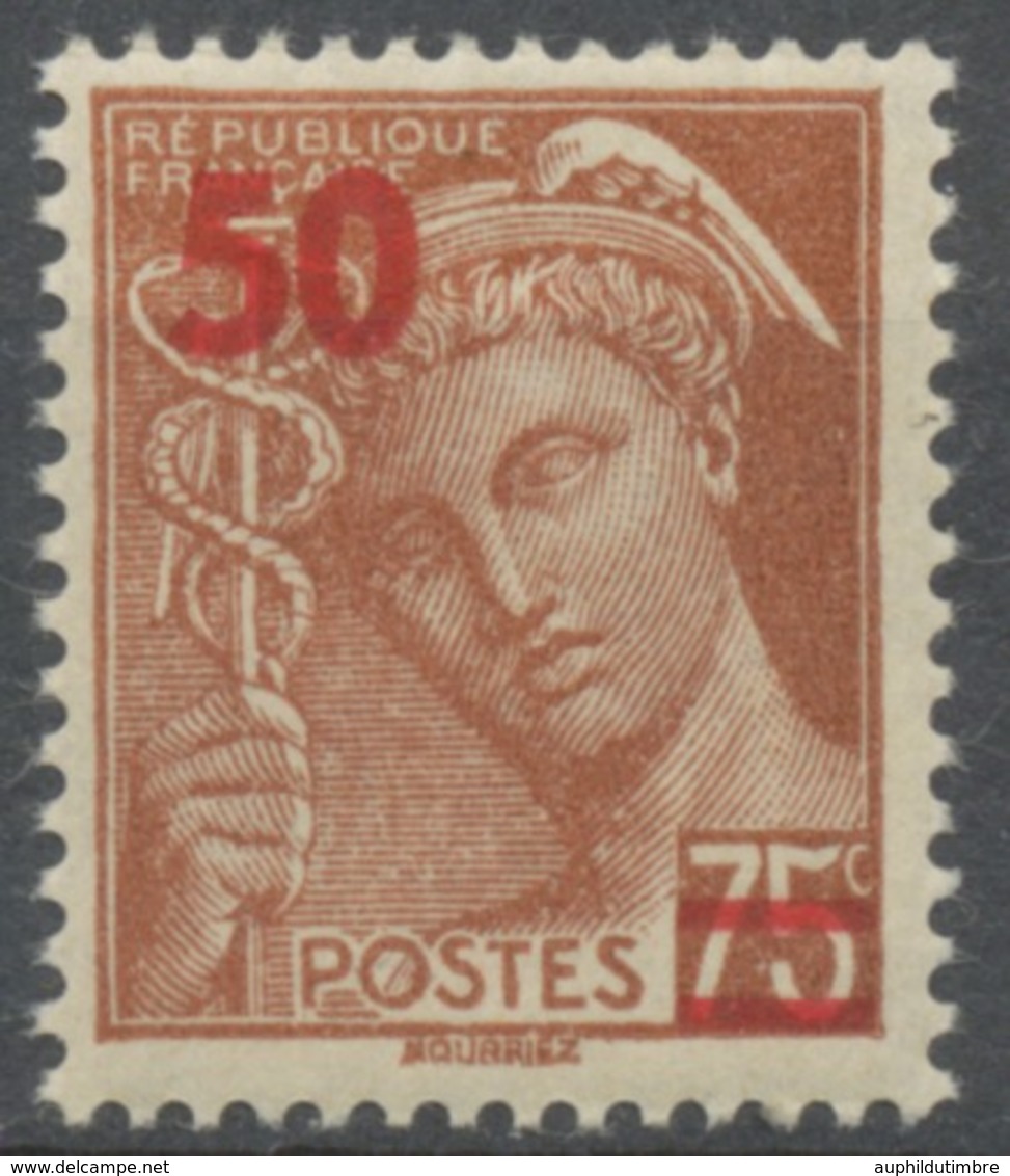 Timbres De 1932-38 Avec Nouvelle Valeur. Type Mercure. 50 Sur 75c. Brun-rouge (416A) Neuf Luxe ** Y477 - Nuovi