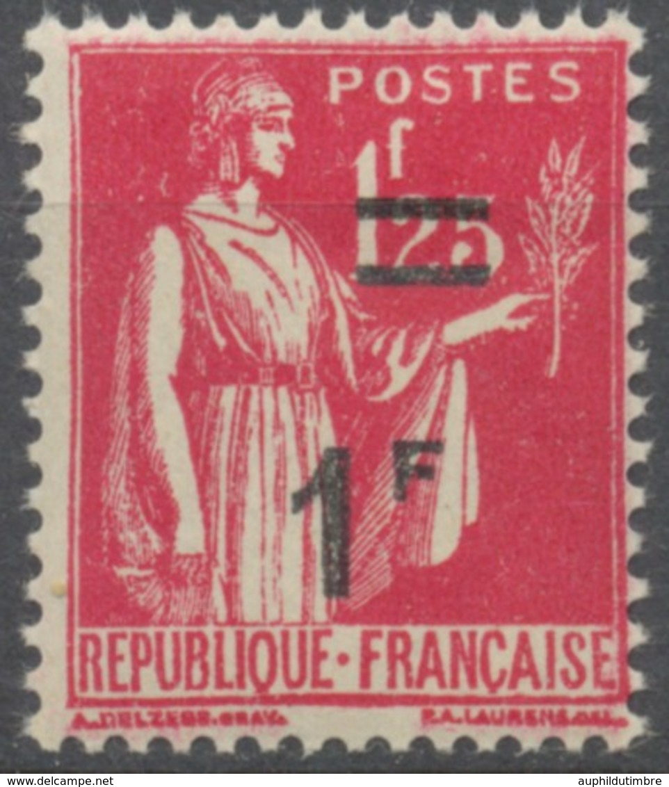 Timbres De 1932-38 Avec Nouvelle Valeur Type Paix.  1f. Sur 1f. 25 Rose (370) Neuf Luxe ** Y483 - Unused Stamps