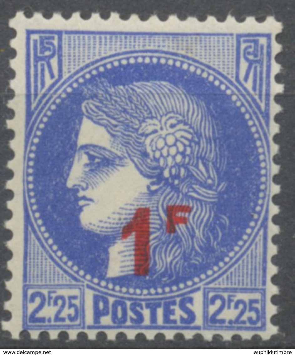 Timbres De 1932-38 Avec Nouvelle Valeur. Type Cérès.  1f. Sur 2f. 25 Outremer (374) Neuf Luxe ** Y487 - Neufs