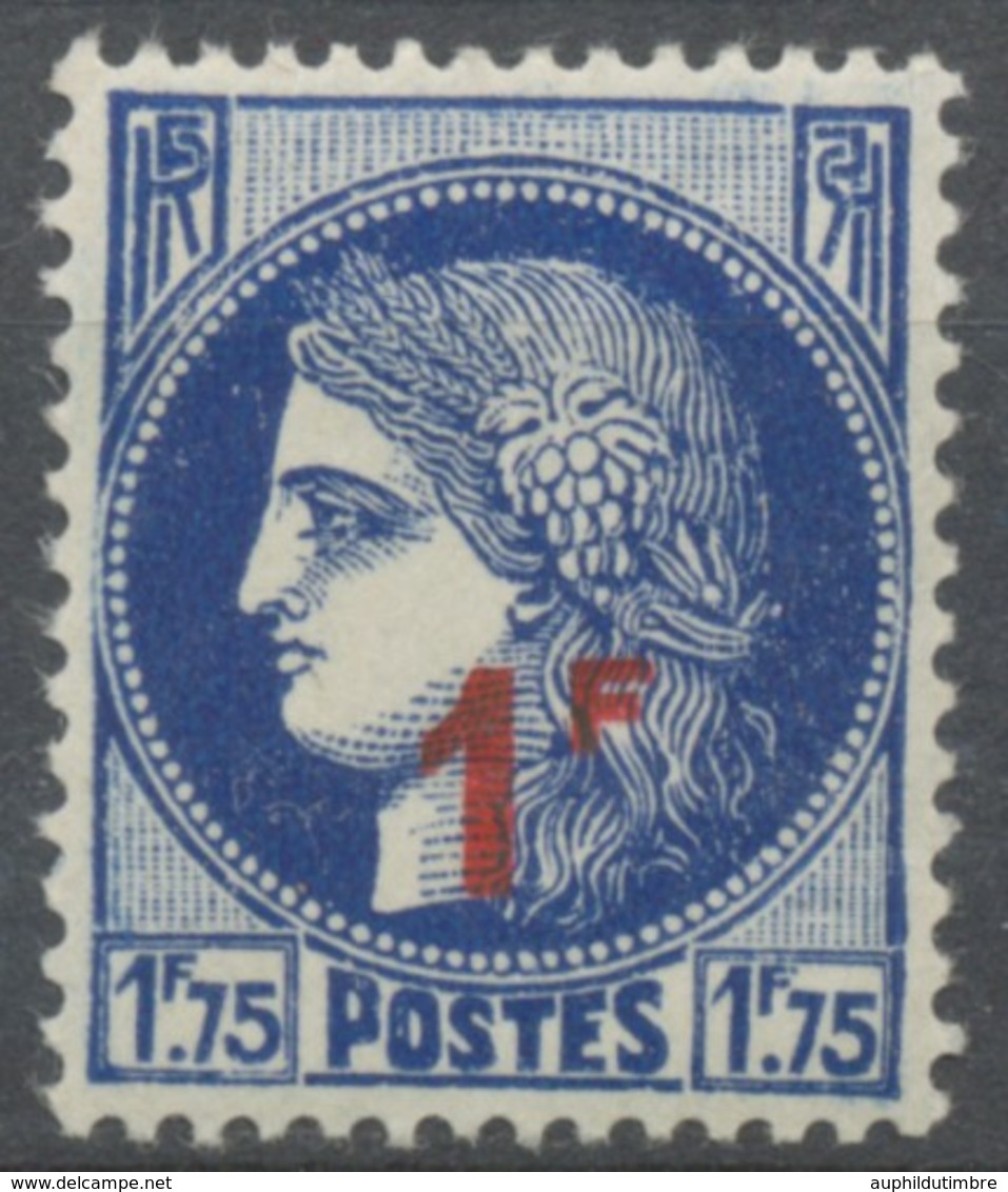 Timbres De 1932-38 Avec Nouvelle Valeur. Type Cérès.  1f. Sur 1f. 75 Bleu (372) Neuf Luxe ** Y486 - Unused Stamps