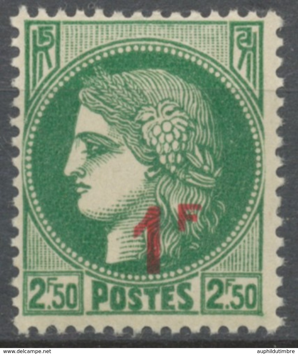 Timbres De 1932-38 Avec Nouvelle Valeur. Type Cérès.  1f. Sur 2f. 50 Vert (375) Neuf Luxe ** Y488 - Unused Stamps