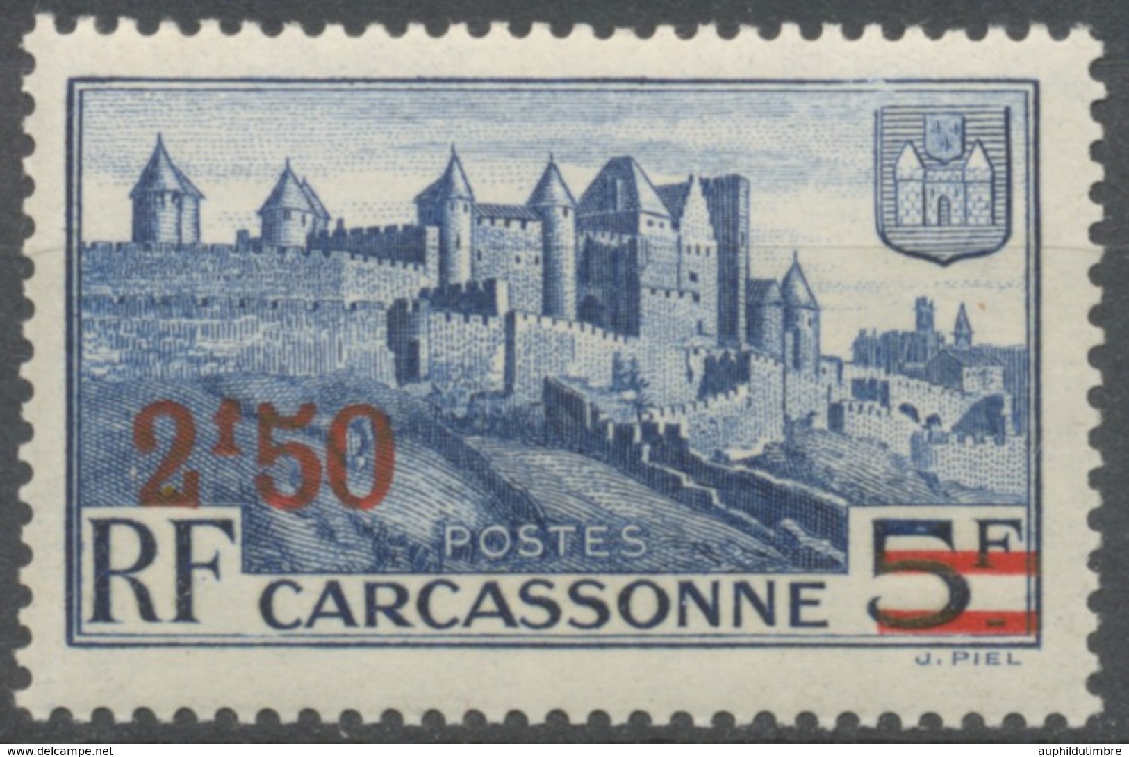 Timbres De 1932-38 Avec Nouvelle Valeur.  2f. 50 Sur 5f. Outremer (392) Neuf Luxe ** Y490 - Ungebraucht