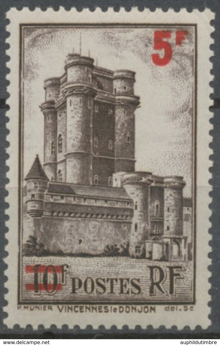 Timbres De 1932-38 Avec Nouvelle Valeur.  5f. Sur 10f. Brun Sur Azuré (393) Neuf Luxe ** Y491 - Unused Stamps