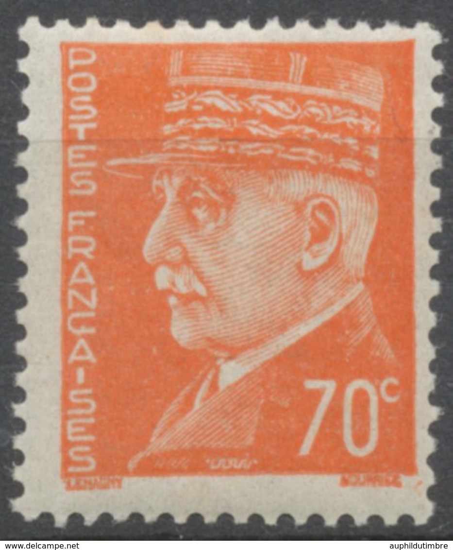 Effigies Du Maréchal Pétain. 70c.orange (Type Hourriez) Neuf Luxe ** Y511 - Nuovi