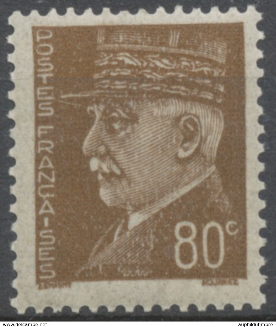 Effigies Du Maréchal Pétain. 80c. Brun (Type Hourriez) Neuf Luxe ** Y512 - Unused Stamps