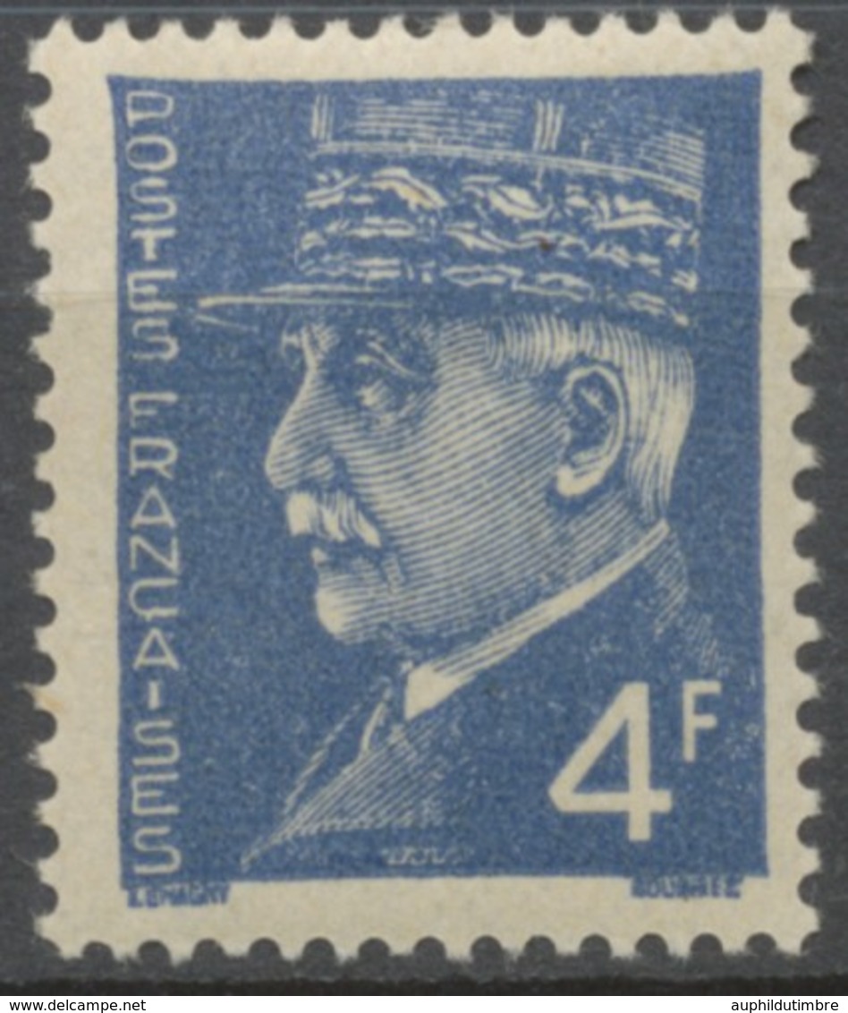 Effigies Du Maréchal Pétain. 4f. Bleu (Type Hourriez) Neuf Luxe ** Y521A - Nuovi