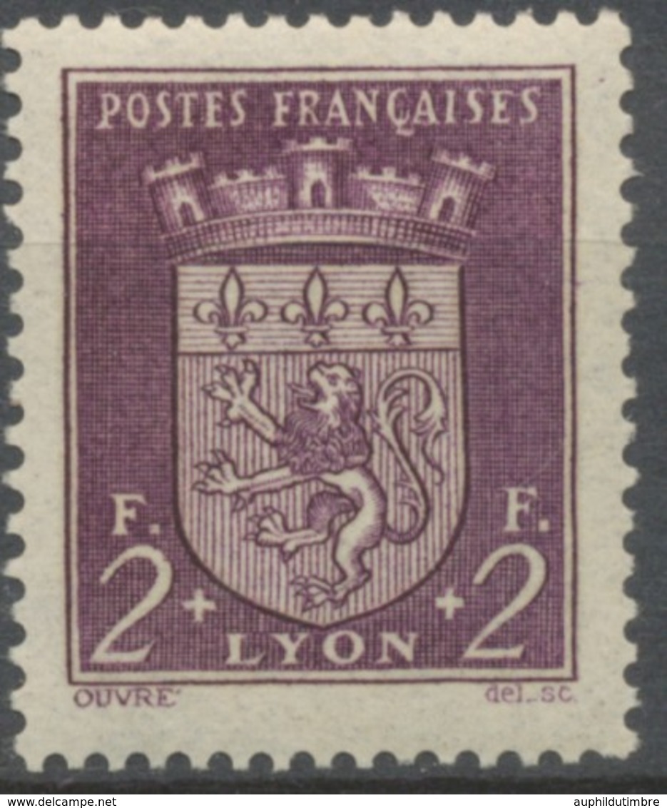 Au Profit Du Secours National. Armoiries De Ville (I) Lyon. 2f.+2f. Violet Neuf Luxe ** Y533 - Unused Stamps