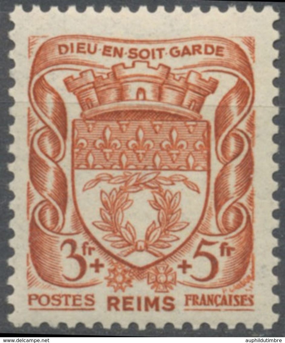 Au Profit Du Secours National. Armoiries De Ville (I) Reims. 3f.+5f. Brun-rouge Neuf Luxe ** Y535 - Unused Stamps