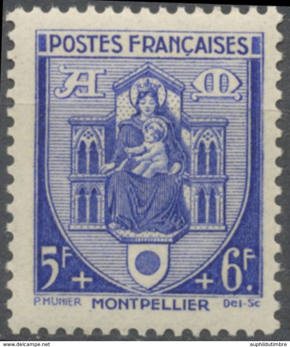 Au Profit Du Secours National. Armoiries De Ville (I) Montpellier. 5f.+6f. Outremer Neuf Luxe ** Y536 - Unused Stamps