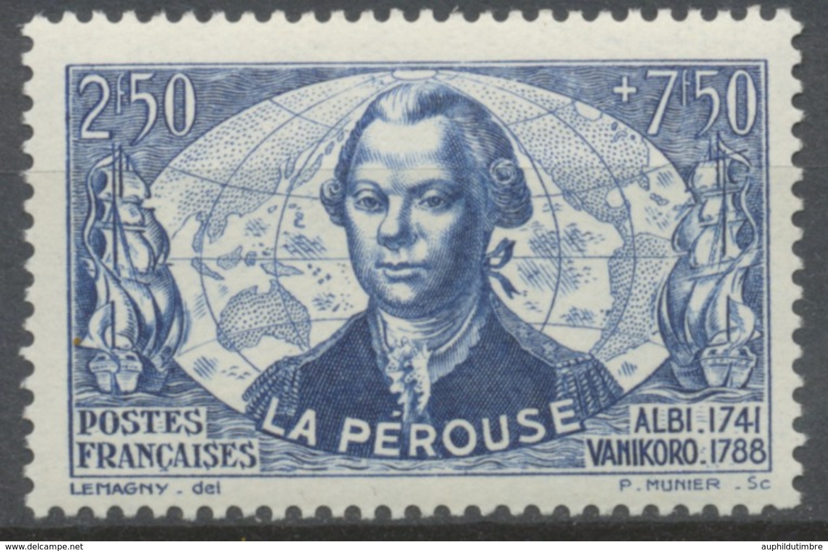 Secours National. Bicentenaire Naissance Galaup La Pérouse La Boussole Et L'Astrolabe.  2f.50+7f.50 Neuf Luxe ** Y541 - Unused Stamps