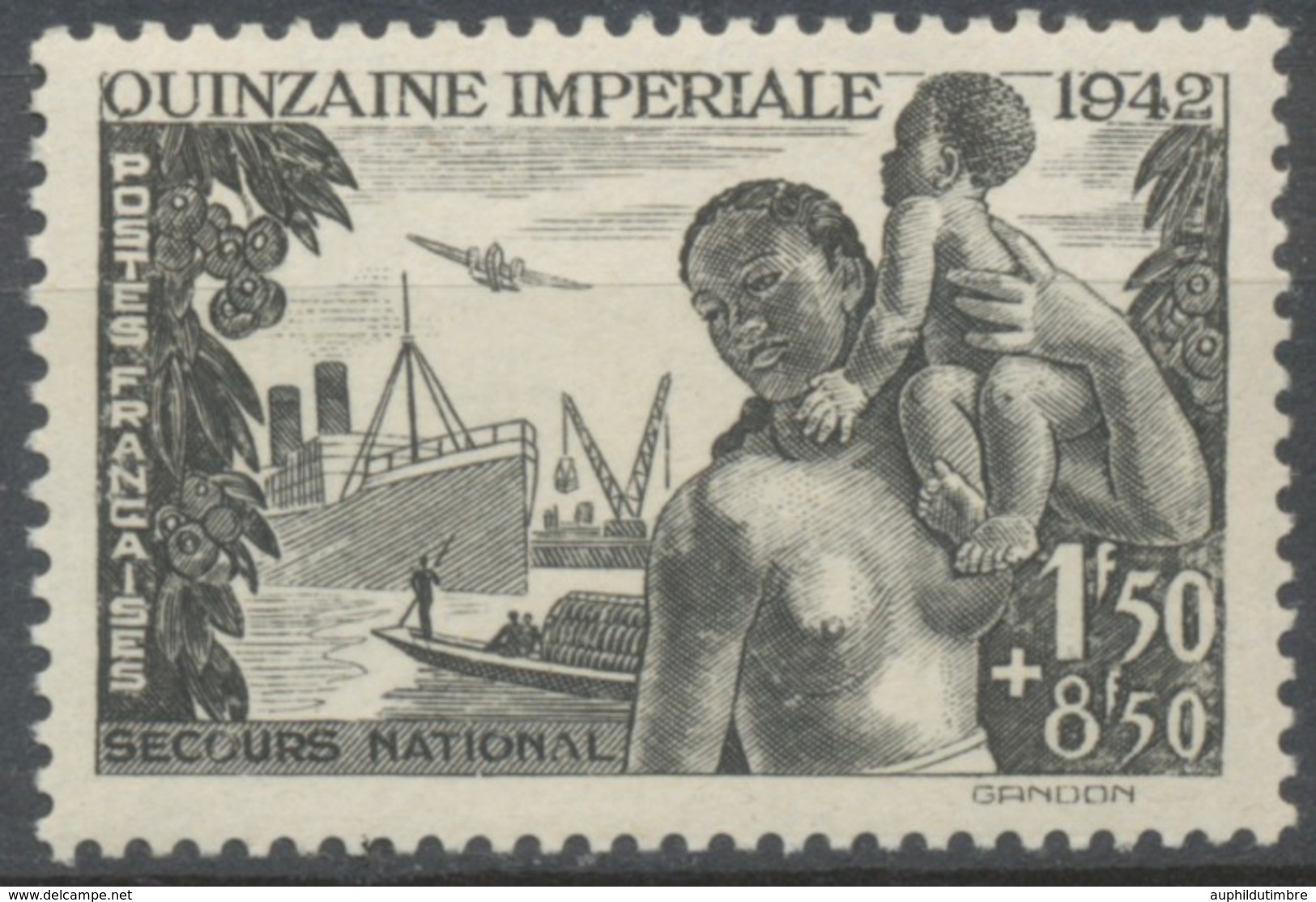 Au Profit Du Comité De Propagande De La Quinzaine Impériale.  1f.50+8f.50 Noir Neuf Luxe ** Y543 - Ungebraucht