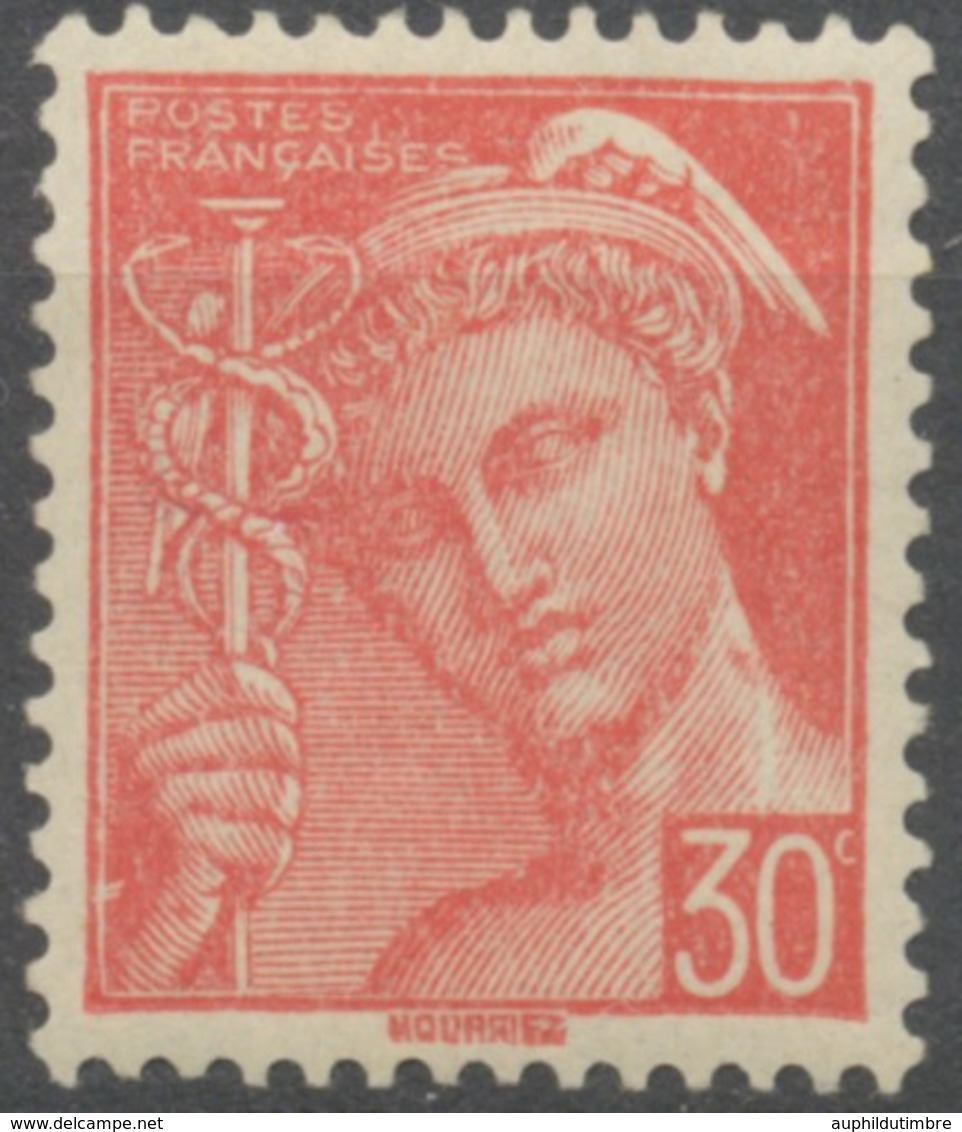 Type Mercure Modifié Avec Légende POSTES FRANÇAISES 30c. Rouge Neuf Luxe ** Y547 - Unused Stamps