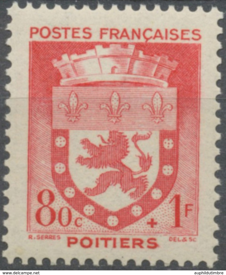 Au Profit Du Secours National. Armoiries De Villes (II) Poitiers. 80c.+1f. Rose Neuf Luxe ** Y555 - Unused Stamps