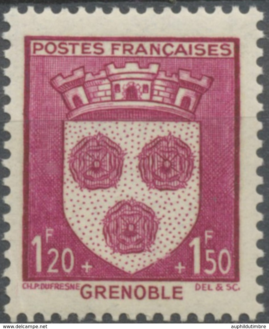 Au Profit Du Secours National. Armoiries De Villes (II) Grenoble. 1f.20+1f.50 Lie-de-vin Neuf Luxe ** Y557 - Unused Stamps