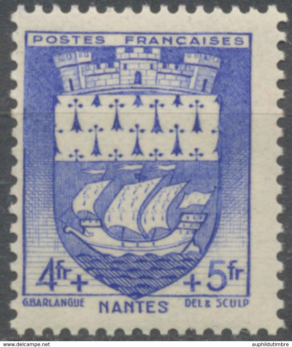 Au Profit Du Secours National. Armoiries De Villes (II) Nantes. 4f.+5f. Outremer Neuf Luxe ** Y562 - Unused Stamps