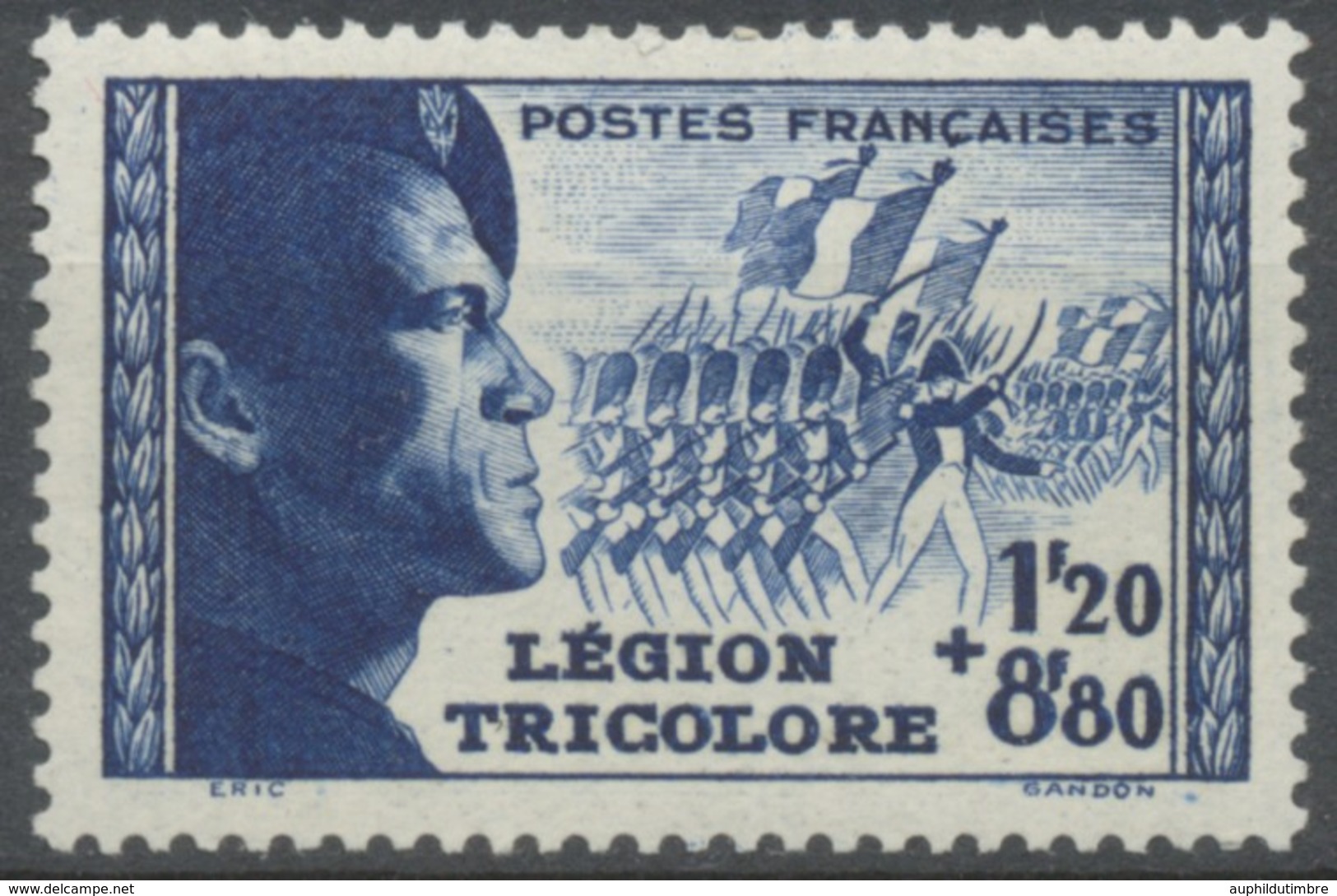 Pour La Légion Tricolore.  1f.20+8f.80 Bleu Neuf Luxe ** Y565 - Neufs