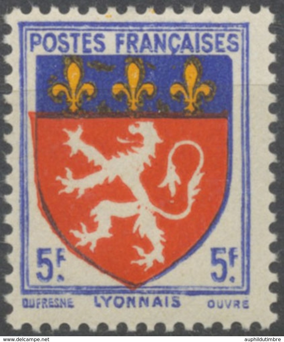 Armoiries De Provinces (I) Lyonnais. 5f. Outremer, Rouge Et Jaune Neuf Luxe ** Y572 - Unused Stamps