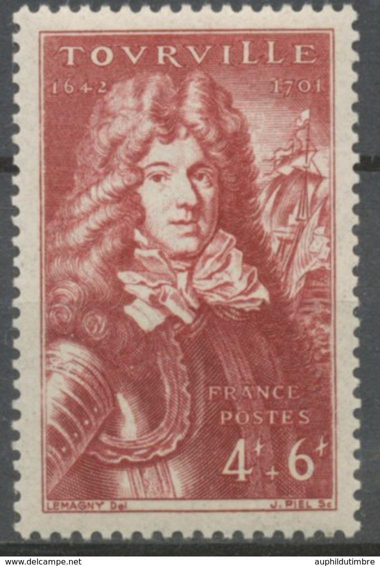 Tricentenaire Naissance Du Maréchal Anne-Hilarion De Cotentin, Comte De Tourville 4f.+6f. Brun Neuf Luxe ** Y600 - Unused Stamps