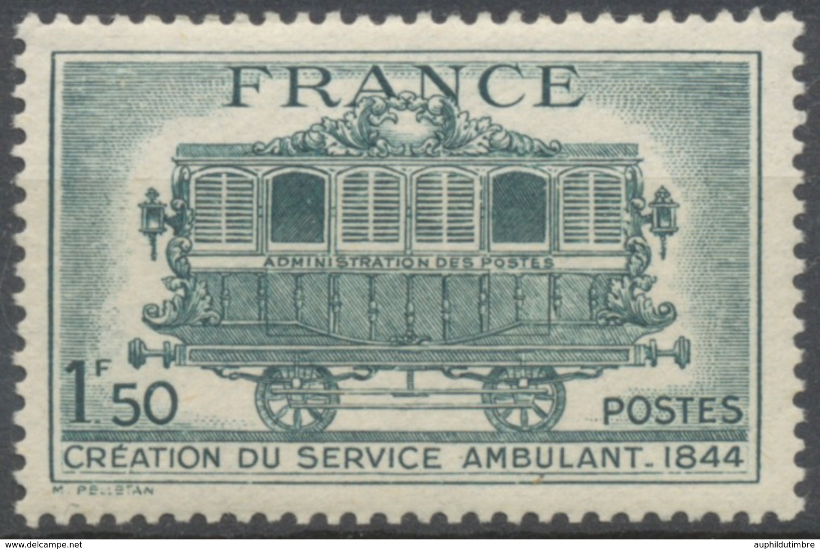 Centenaire Du Service Postal Ambulant. 1 F.50 Vert Neuf Luxe ** Y609 - Unused Stamps