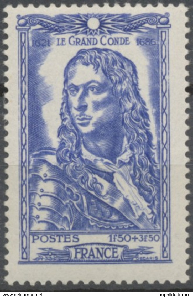 Célébrités Du XVIle Siècle. Louis II, Prince De Condé (1621-1686) 1f.50+3f.50 Outremer Neuf Luxe ** Y615 - Unused Stamps