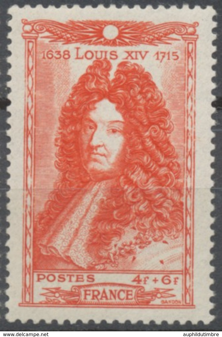 Célébrités Du XVIle Siècle. Louis XIV (1638-1715), Par Rigaud.  4f.+6f. Vermillon Neuf Luxe ** Y617 - Ongebruikt