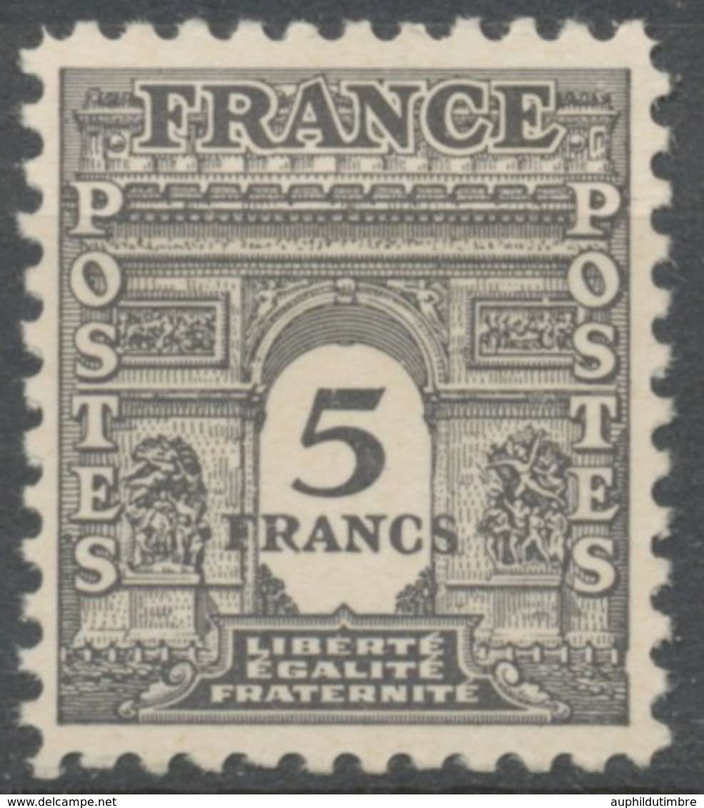 Arc De Triomphe De L'Étoile. 1re Série 5f. Gris-noir Neuf Luxe ** Y628 - Neufs