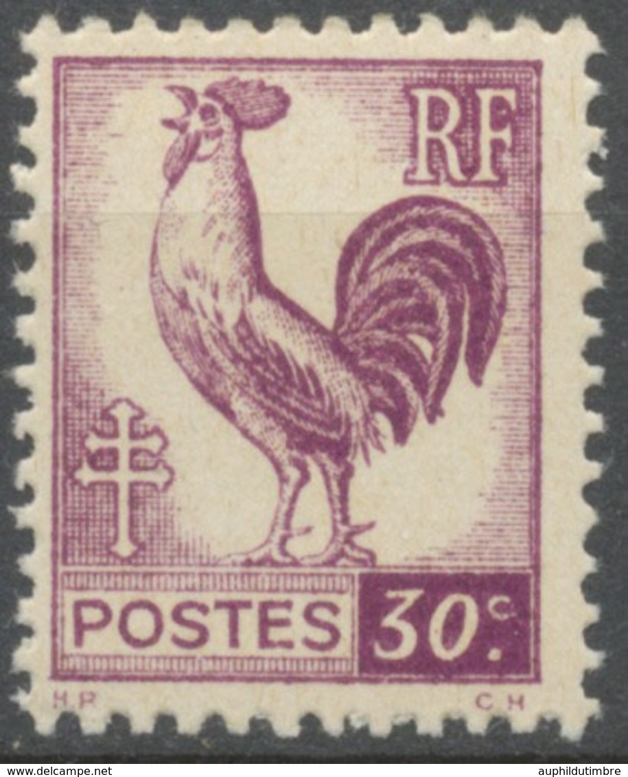 Série D'Alger. Coq Et Marianne (d'Alger) 30c. Lilas Foncé Neuf Luxe ** Y631 - Nuovi