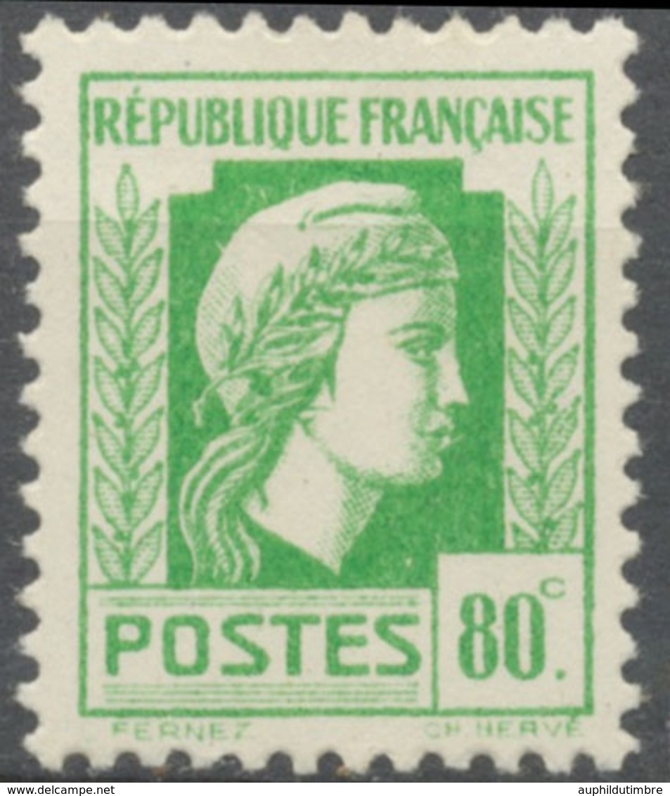 Série D'Alger. Coq Et Marianne (d'Alger) 80c. Vert-jaune Neuf Luxe ** Y636 - Nuevos