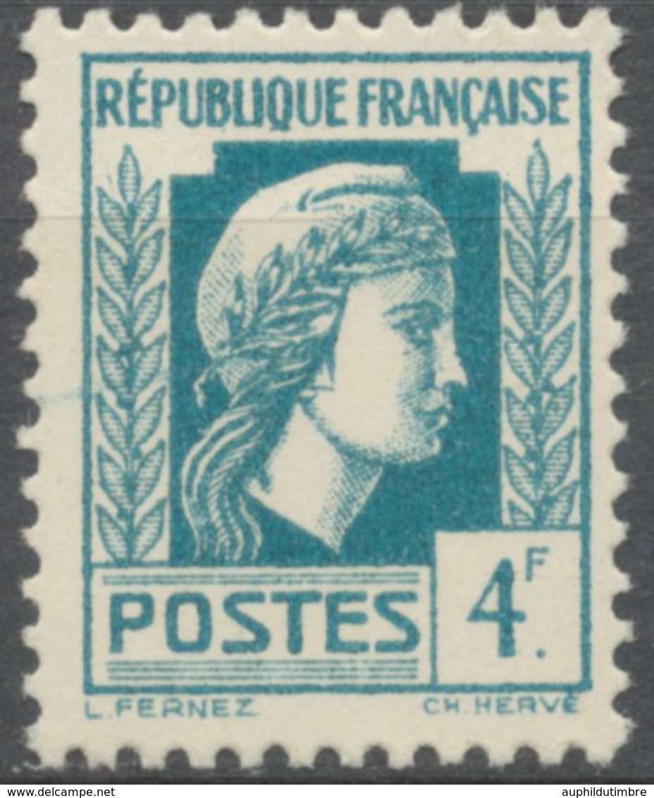 Série D'Alger. Coq Et Marianne (d'Alger) 4f. Bleu Clair Neuf Luxe ** Y643 - Unused Stamps