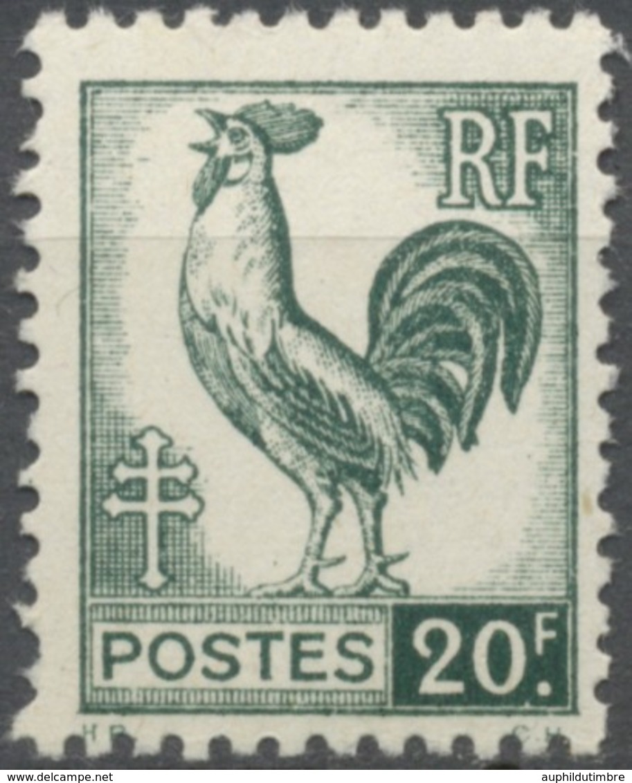 Série D'Alger. Coq Et Marianne (d'Alger) 20f. Vert-noir Neuf Luxe ** Y648 - Unused Stamps