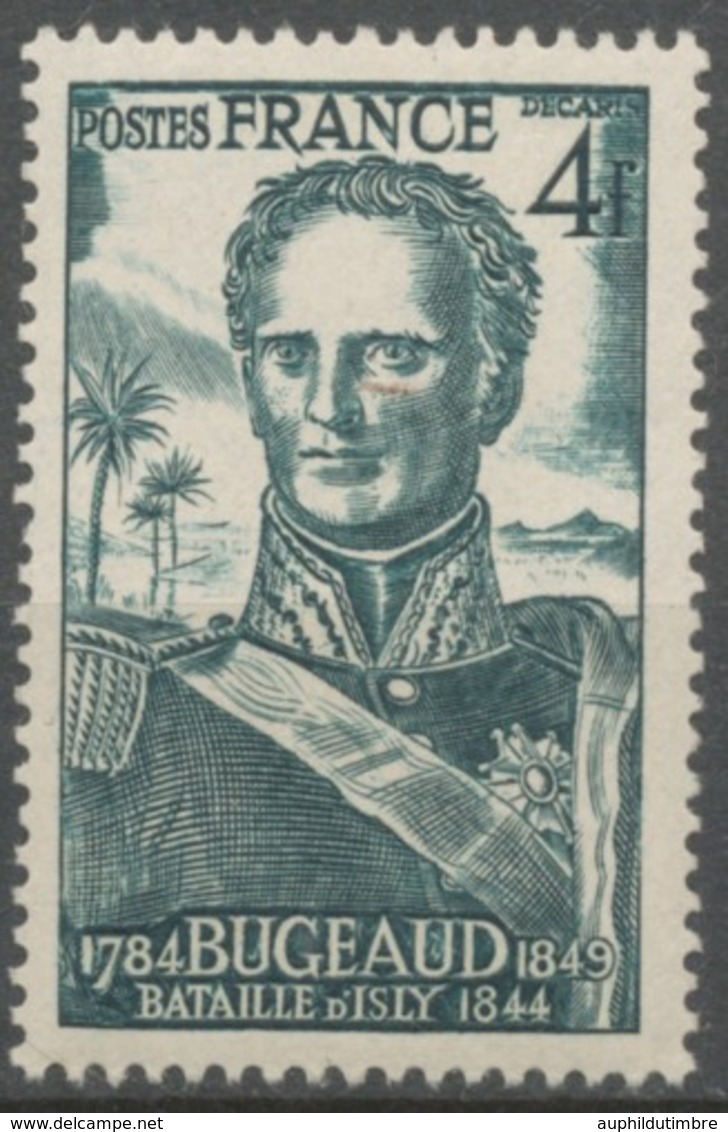 Centenaire De La Bataille De L'Isly (Algérie). Effigie Du Maréchal Bugeaud (1784-1849) 4f. Gris-vert Neuf Luxe ** Y662 - Unused Stamps