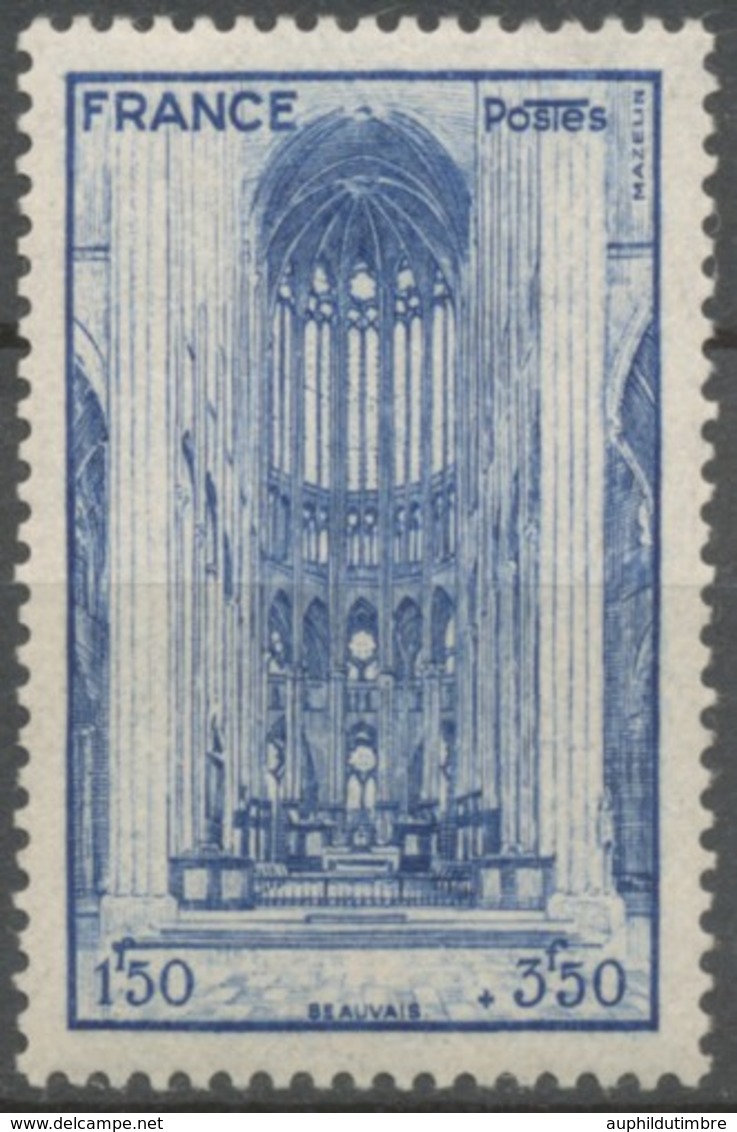 Cathédrales. Au Profit De L'Entraide Française. Beauvais. 1f.50+3f.50 Bleu Neuf Luxe ** Y666 - Unused Stamps