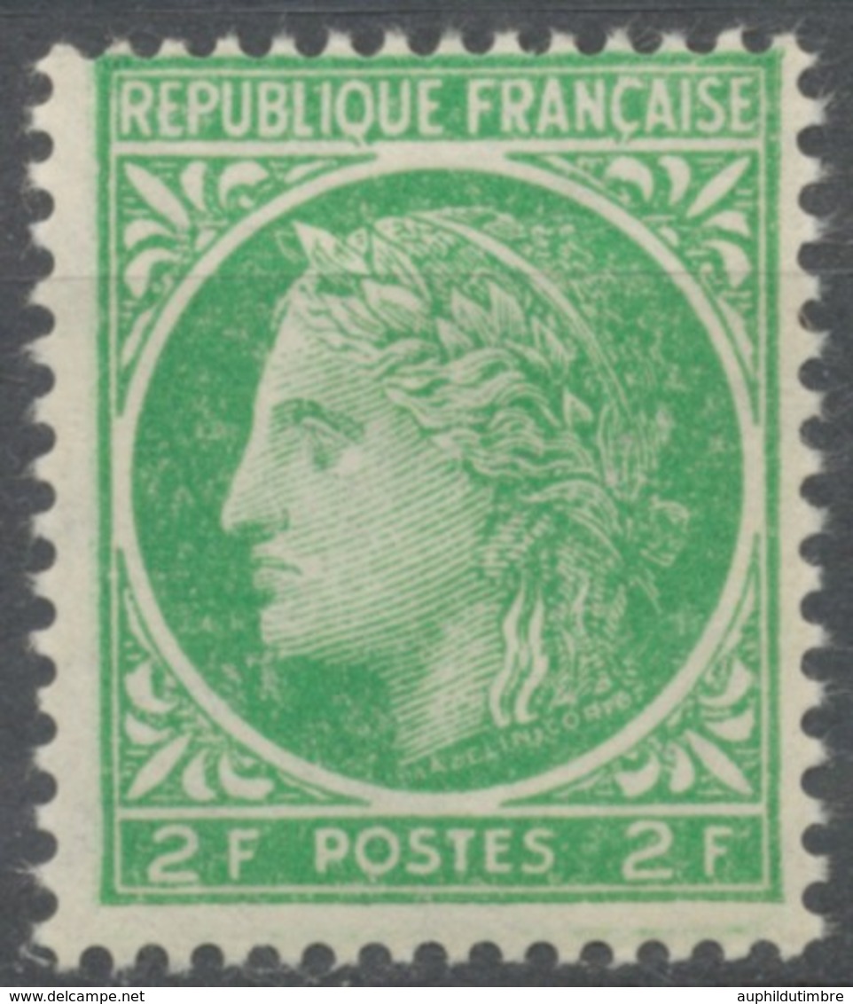 IV° République. Type Cérès De Mazelin 2f. Vert-jaune Neuf Luxe ** Y680 - Ungebraucht