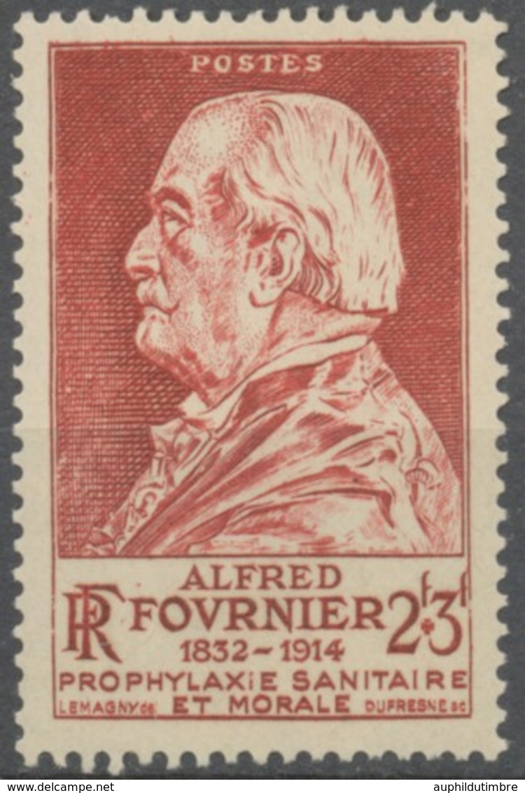 Propagande Sanitaire. Alfred Fournier (1839-1914), Médecin. 2f.+3f. Rouge-brun Neuf Luxe ** Y748 - Neufs