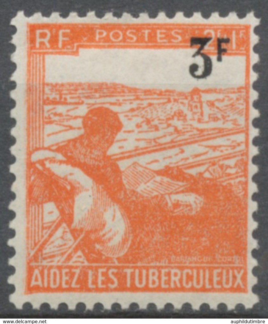 Timbre De 1945 (no 736) Surchargé 3f. Sur 2f.+1f. Orange (736) Neuf Luxe ** Y750 - Unused Stamps